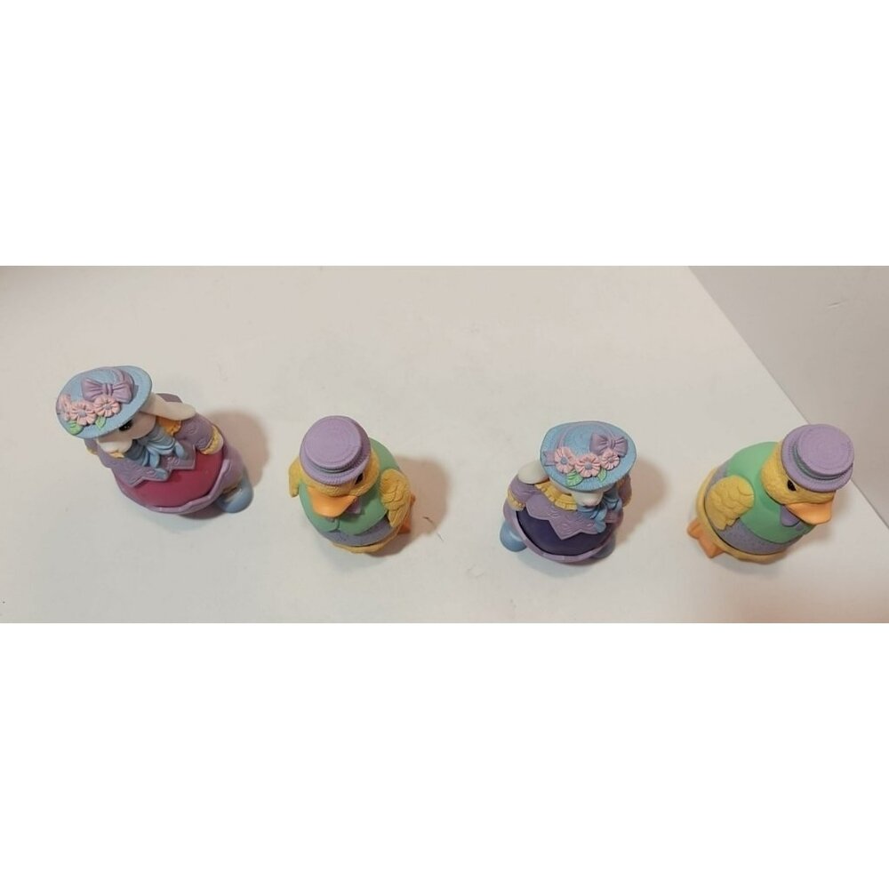 Vtg Avon Egg Pals 2 Bunny And 2 Duck Egg Holders Set Of 4 Multicolored With Eggs - Picture 3 of 16